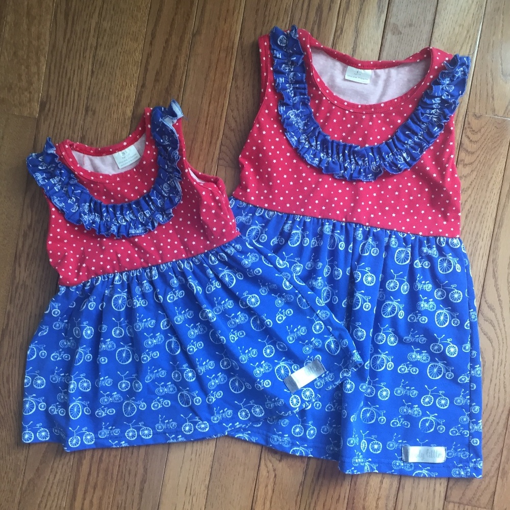 🇺🇸Host Pick! Matching Girl USA Dresses- set of 2